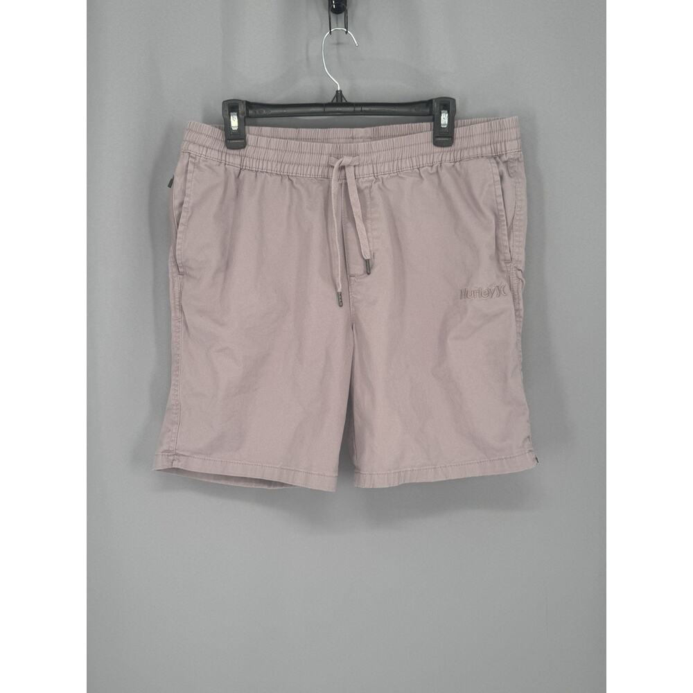 Hurley Shorts Mens Large Purple Cotton Stretch Chino Elastic Waist Drawstring